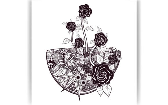 Decorative Floral Coloring Page Book: Premium Graphics for Branding