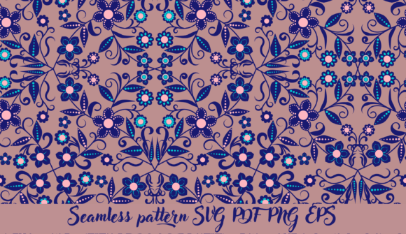 Floral Abstract Seamless Pattern Review for Graphics and Patterns