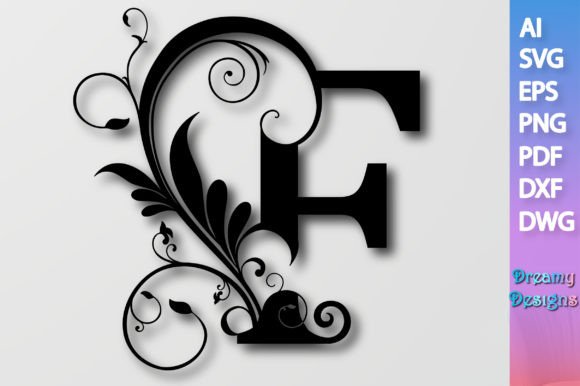 Floral Alphabet F SVG: A Graphic Designer's Review for Crafts and Graphics