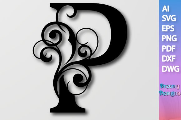 Floral Alphabet P SVG Review: A Versatile Graphics & Crafts Asset
