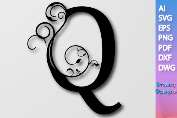 Floral Alphabet Q SVG: A Modern Graphics Choice for Crafts and Content