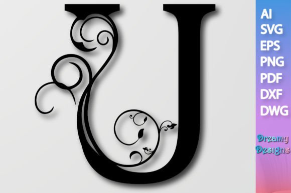 Floral Alphabet U SVG: A Crafts Graphics Review for Local Brands