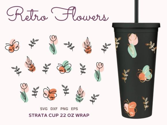 Floral Butterfly Strata 22oz Cup SVG Graphics and Illustrations Review