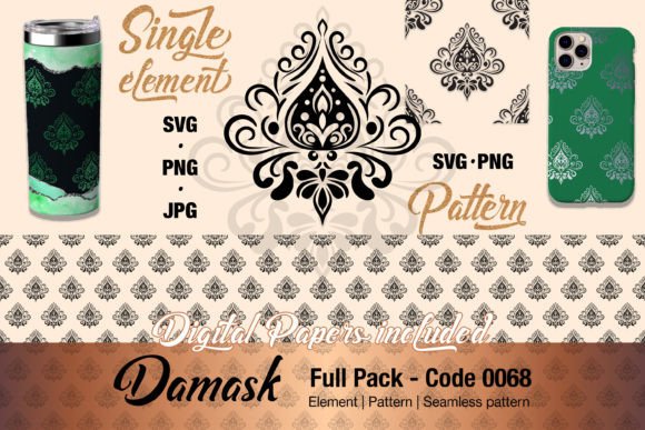 Floral Damask Motif Element Pack - 0068 Review