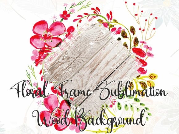 Floral Frame Sublimation Graphics for Crafts