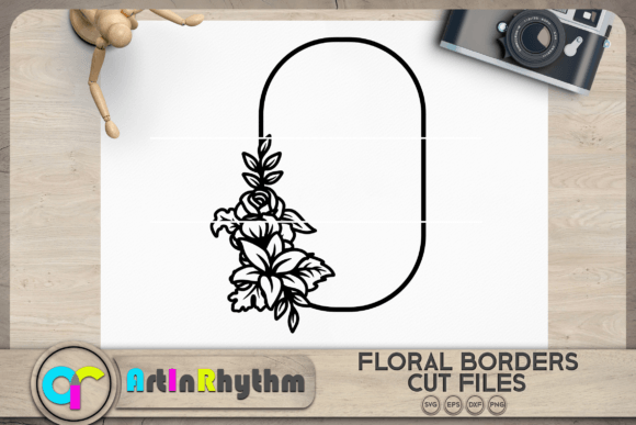 Floral Frame SVG for Graphics and Crafts