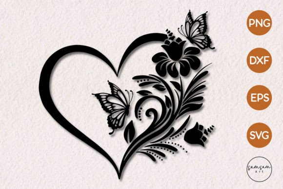 Floral Heart Butterfly SVG Review