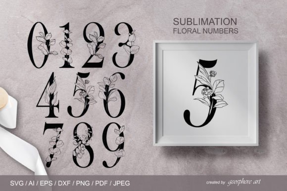 Floral Numbers Sublimation Bundle. SVG: Graphics & Print Templates Review