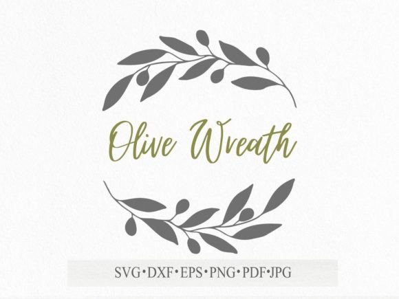 Olive Branches Floral Frame Graphics & Illustrations Review