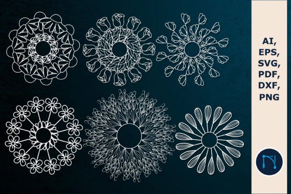 Paper Cut Floral Mandala SVG Bundle: Graphics and Crafts for Designers