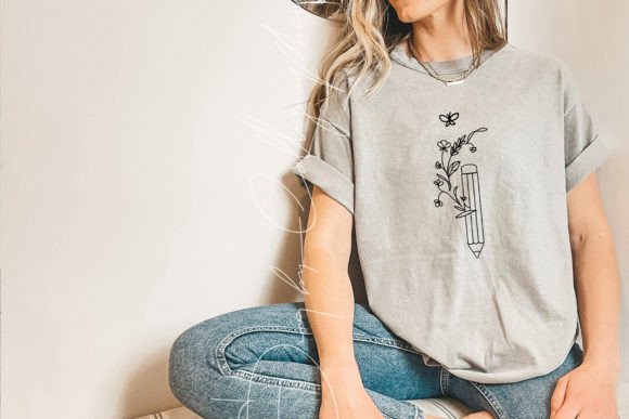 Pencil Floral Svg Teacher Shirt Design: A Graphics Review